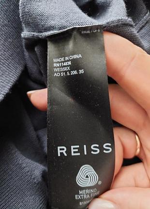 Шерстяной мужской свитер reiss джемпер из мериносовой шерсти 7