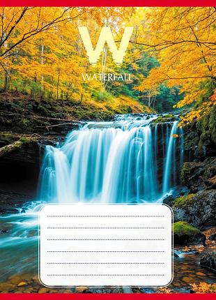 Зошит загальний "водоспади" 096-590454l-4 у лінію, 96 аркушів