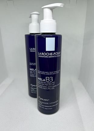 Оригинальный la roche-posay mela b3 clarifying unifying micro-peeling gel очищающий гель-микропилинг, способствующий выравниванию тона и приданию сиян