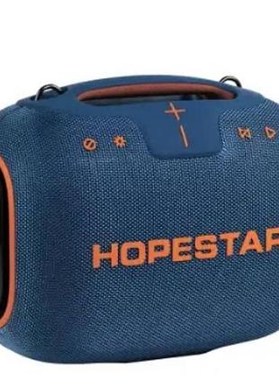 Колонка беспроводная с подсветкой 65w bluetooth hopestar partybox 140 синяя