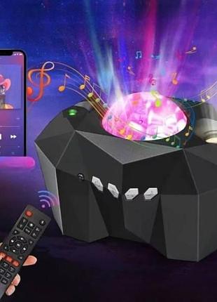 Акумуляторний проектор на пульті галактика з bluetooth колонкою aa10-7 чорний