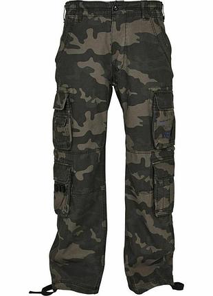 Штаны тактические мужские brandit pure vintage darkcamo камуфляжные брюки карго брендит (m) xl
