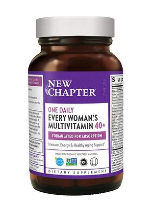 Витамины и минералы new chapter every woman's one daily 40+ multivitamin, 24 таблетки