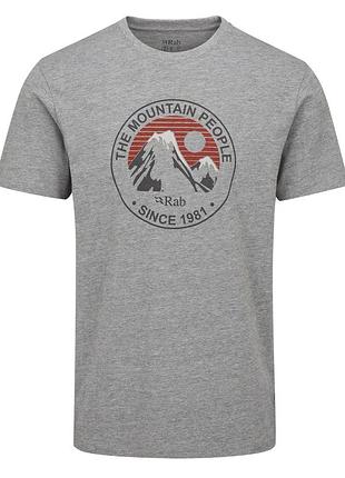 Чоловіча футболка rab stance alpine peak grey marl