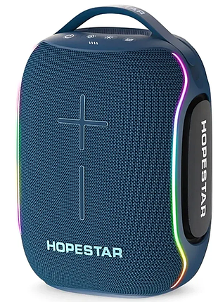 Колонка hopestar h71 120w bluetooth fm microcd usb aux blue