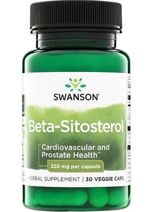 Бета-ситостерол swanson beta-sitosterol 320 mg, 30 вегакапсул