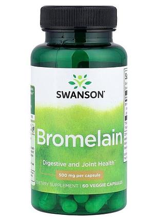 Бромелаїн swanson bromelain 500 mg, 60 вегакапсул