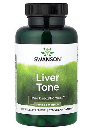 Рослинний комплекс для печінки swanson liver tone 300 mg, 120 вегакапсул