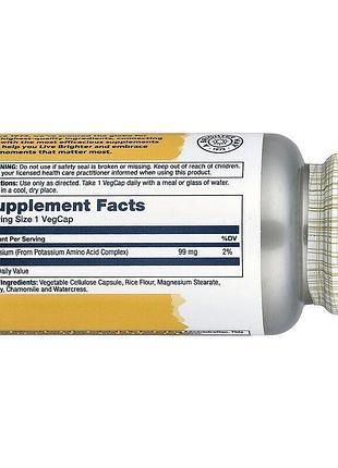Калий solaray potassium 99 mg, 100 вегакапсул 2
