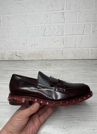 Крутые кожаные лаковые лоферы giancarlo paoli made in italy