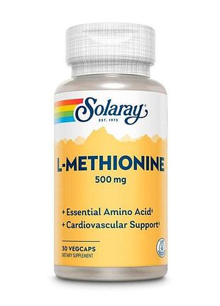 Незаменимая аминокислота solaray l-methionine 500 mg, 30 вегакапсул