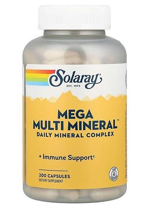 Минеральный комплекс solaray mega multi mineral, 200 капсул