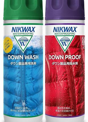 Набір для прання nikwax twin pack (down wash direct 300 ml/down proof 300 ml)