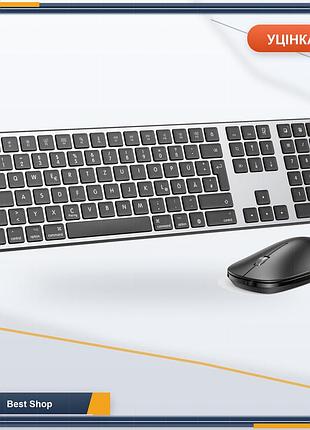 Набор беспроводной клавиатуры и мыши omoton kb515 bluetooth qwertz для mac macbook imac черный полноразмерный