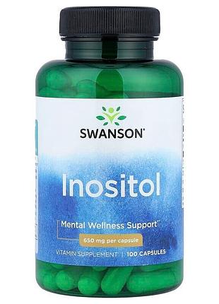 Інозитол swanson inositol 650 mg, 100 капсул