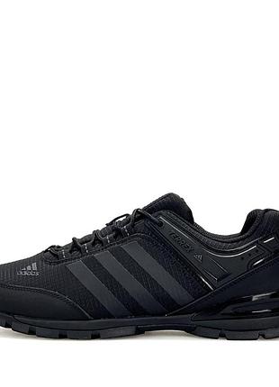 Чоловічі літні кросівки adidas terrex 23 чорні з нубуку тканинні підошва піна повсякденні для трекінгу туристичні адідас террекс