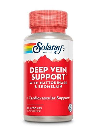 Комплекс для поддержки вен и кровообращения solaray deep vein support, 60 вегакапсул