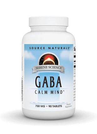 Гамк source naturals serene science gaba 750 mg, 45 таблеток