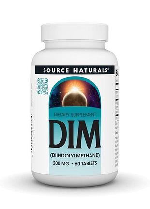Дииндолилметан source naturals dim 200 mg, 60 таблеток