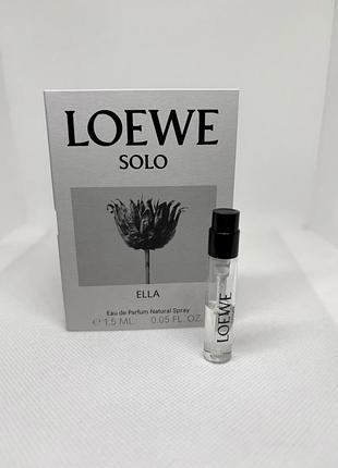 Оригинальный пробник solo ella loewe парфюмированная вода