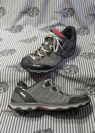 Треккинговые кроссовки meindl gore-tex замшевые, стелька 29 см