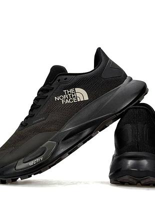 Чоловічі кросівки з сіткою the north face vectiv enduris 4 чорні легкі спортивні на літо весну для чоловіків бігові зе норз фейс