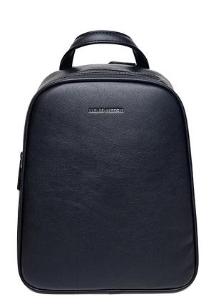 Стильный рюкзак искусственная кожа черный арт.hs3496 black karlos marconi (китай)