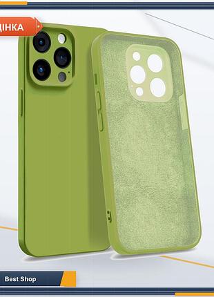 Чехол накладка бампер mygadget iphone 14 pro max 6.7 зеленый tpu 4-слойный пылезащитный ударопоглощающий