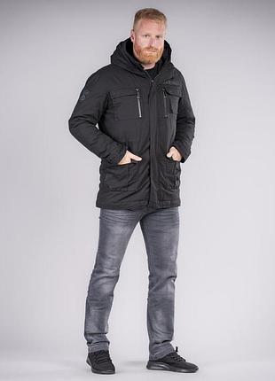 Куртка парка мужская на меху thor steinar frowin iv black черная (m) xl
