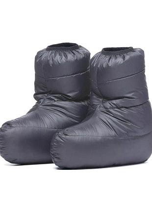 Носки пуховые turbat down socks dark gray/light green