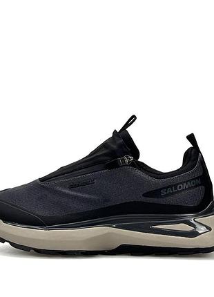 Мужские спортивные кроссовки salomon odyssey серые текстильные на лето беговые для тренировок топ качества саломон с сетки комфортные
