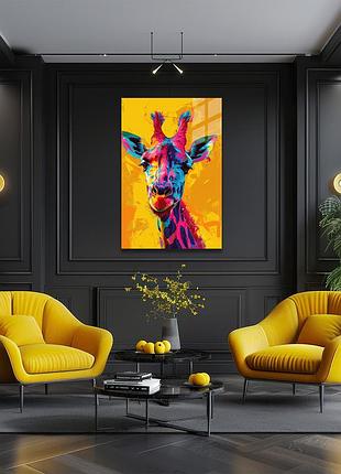 Картина на стекле novellaprint "поп-арт жираф" 30x45см (pic-446-00)