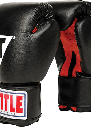 Боксерські рукавиці title classic boxing gloves black/red large