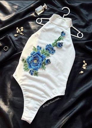 Боді missguided з вишитими квітами 2