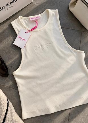 Майка juicy couture sport молочного цвета, новая с бирками