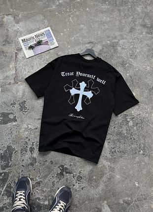 Футболка оверсайз чорна creat dourself mell