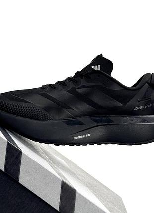 Мужские кроссовки adidas adizero evo sl atr черные фирменные с протектором для тренировок спортивные тканевые адидас адизеро