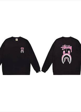 Мужской свитшот stussy x bape