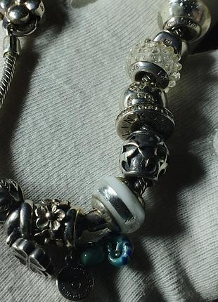 Браслет серебряный (925 проба) pandora. 10