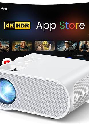 Проектор с wi-fi и bluetooth c10 smart 1080p 4k домашний смарт проектор