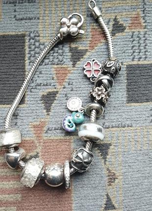 Браслет серебряный (925 проба) pandora. 4