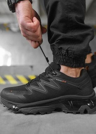 Зимние мужские термо кроссовки salomon black нп4886