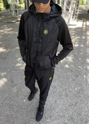 Спортивний костюм stone island чорний xxl