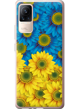 Чохол на xiaomi civi жовто-блакитні квіти "1048u-2491-851"
