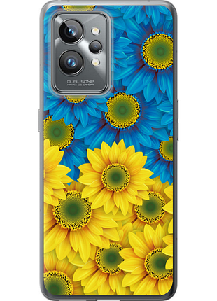 Чохол на realme gt2 pro жовто-блакитні квіти "1048u-2566-851"