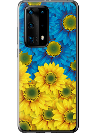 Чохол на huawei p40 pro plus жовто-блакитні квіти "1048u-1917-851"