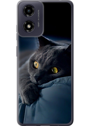 Чохол на motorola moto g04 димчастий кіт "825u-3747-851"