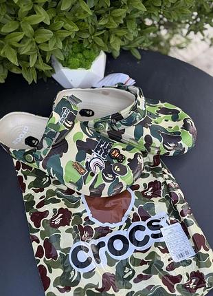 Кроксы bape зеленые 43-44 (28 см )