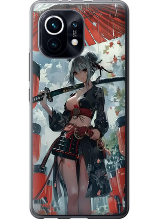 Чехол на xiaomi mi 11 гейша-воин "6124u-2253-851"