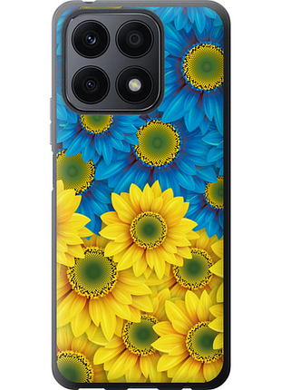 Чохол на huawei honor x8a жовто-блакитні квіти "1048u-2963-851"